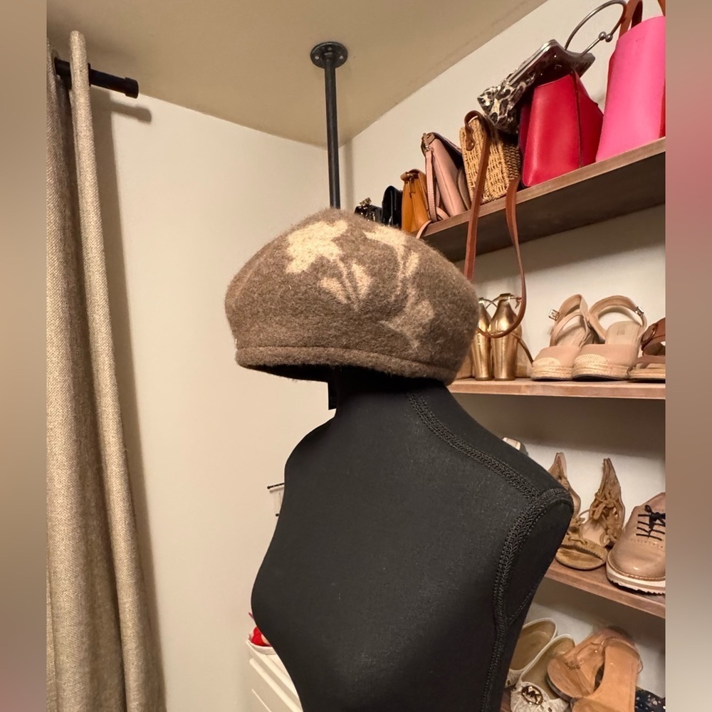Brown Wool Beret - Picture 2 of 3